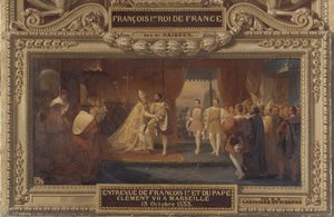 Entrevista de Francisco I e do Papa Clemente VII em Marselha, 13 de outubro de 1533 de Charles Philippe Lariviere